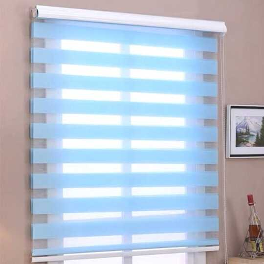 Rèm Cuốn Cầu Vồng Xanh Pastel 